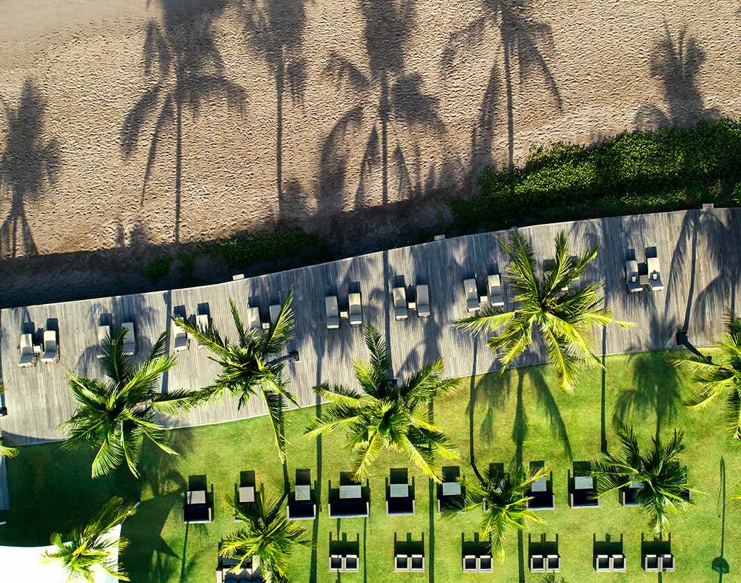 seminyak beach and deck aerial view at The Samaya Seminyak Bali